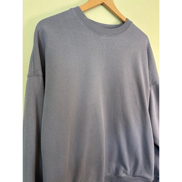 John Galt Blue Sweatshirt One Size Athleisure Oversized - Picture 3 of 8